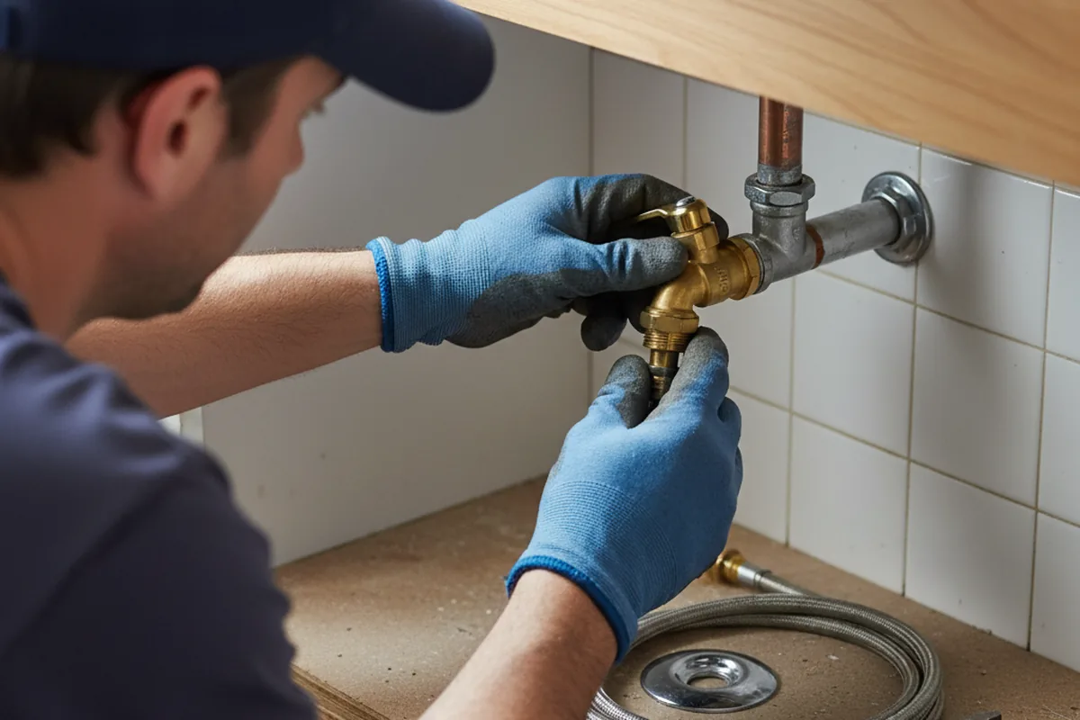 Shutoff valve and fitting work during Emergency Plumbing in East Troy
